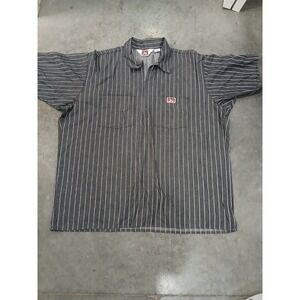 Ben Davis Men's Short Sleeve Color Striped 1/2 Zip Shirt